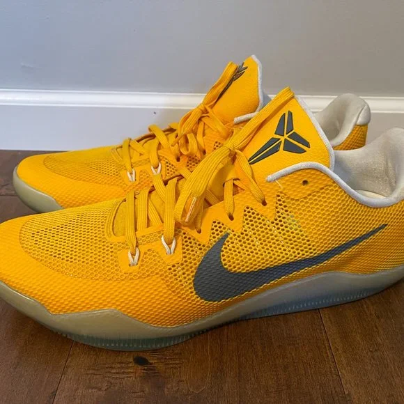Nike Kobe XI 11 TB University Gold Athletic Shoes 856485-771 - Men's 18 - Picture 4 of 11